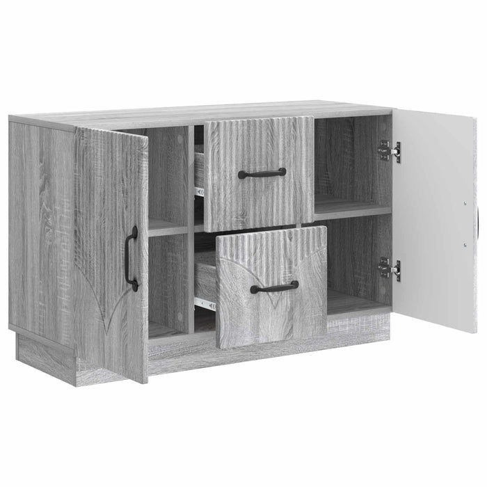 Bufet cu sertar Sonoma gri 89 x 34,5 x 57 cm Lemn prelucrat - WALTI WALTI