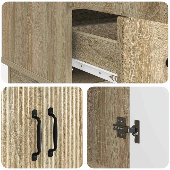 Bufet cu sertar Stejar Sonoma 66 x 34,5 x 92 cm Lemn prelucrat - WALTI WALTI