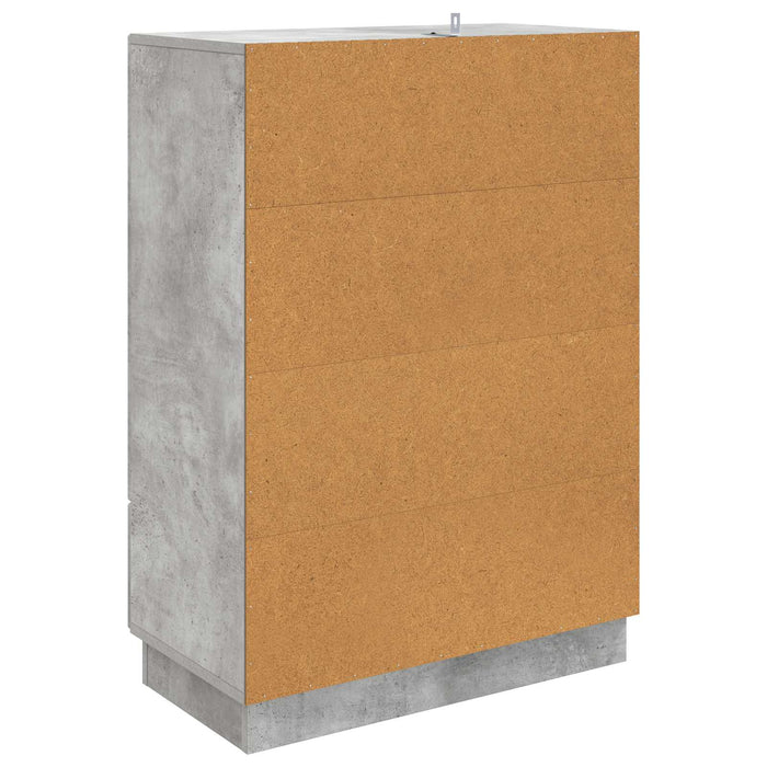 Bufet cu sertar Gri Beton 66 x 34,5 x 92 cm Lemn prelucrat - WALTI WALTI