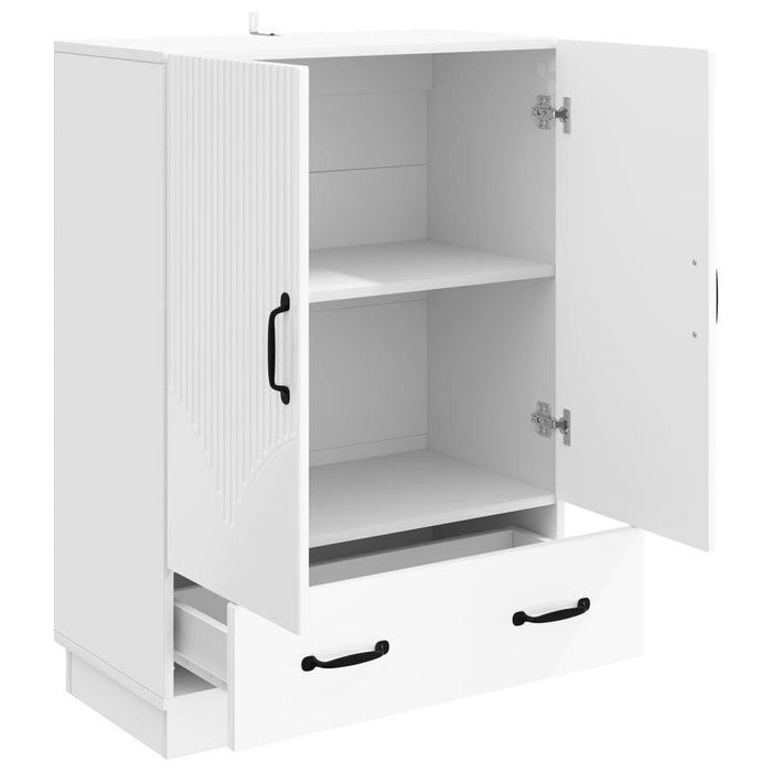 Bufet Alb foarte lucios 66 x 34,5 x 92 cm Lemn prelucrat - WALTI WALTI