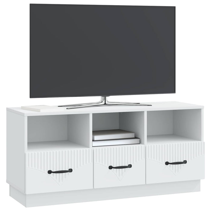 Cabinet TV cu sertar Alb 102 x 34,5 x 47 cm Lemn prelucrat - WALTI WALTI
