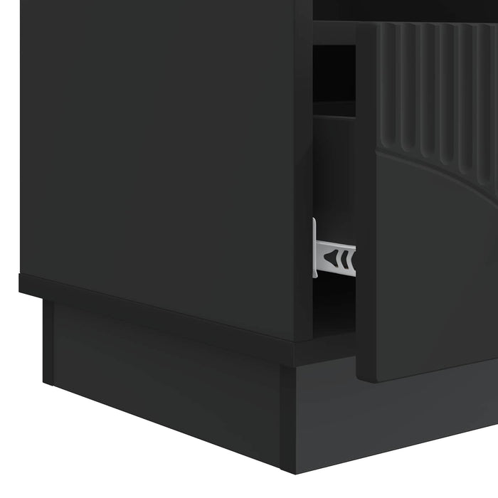 Cabinet TV cu sertar Negru 102 x 34,5 x 47 cm Lemn prelucrat - WALTI WALTI