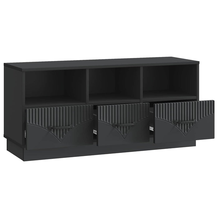 Cabinet TV cu sertar Negru 102 x 34,5 x 47 cm Lemn prelucrat - WALTI WALTI