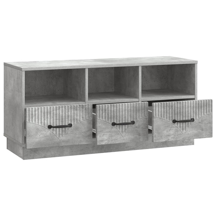 Cabinet TV Gri Beton 102 x 34,5 x 47 cm Lemn prelucrat - WALTI WALTI