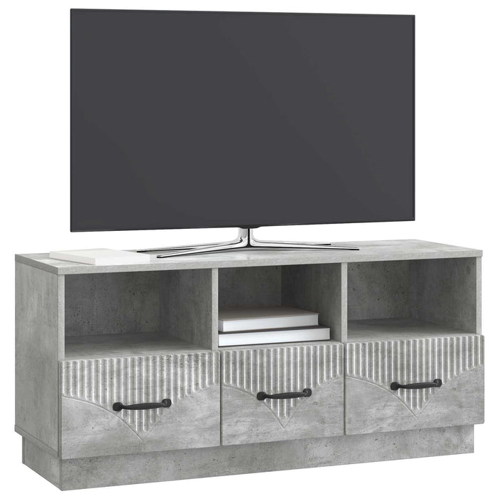 Cabinet TV Gri Beton 102 x 34,5 x 47 cm Lemn prelucrat - WALTI WALTI
