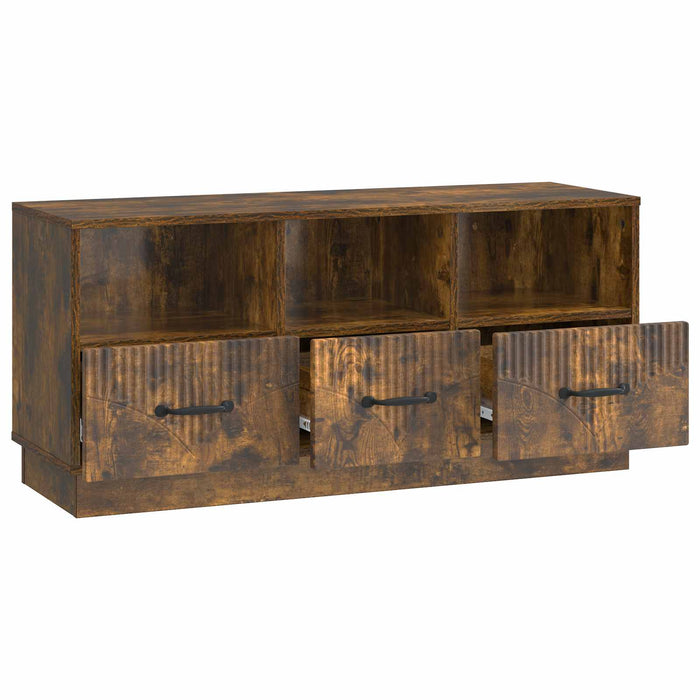 Cabinet TV Stejar fumuriu 102 x 34,5 x 47 cm Lemn prelucrat - WALTI WALTI