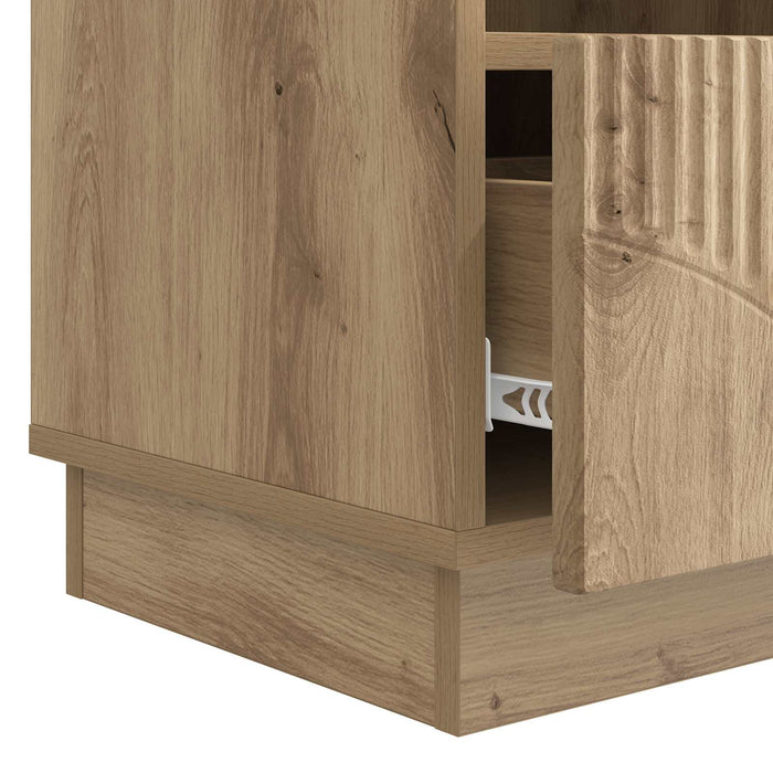 Cabinet TV Stejar Artizanal 102 x 34,5 x 47 cm Lemn prelucrat - WALTI WALTI