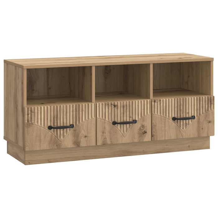 Cabinet TV Stejar Artizanal 102 x 34,5 x 47 cm Lemn prelucrat - WALTI WALTI