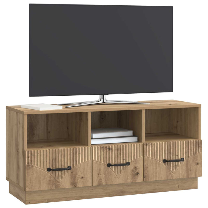 Cabinet TV Stejar Artizanal 102 x 34,5 x 47 cm Lemn prelucrat - WALTI WALTI