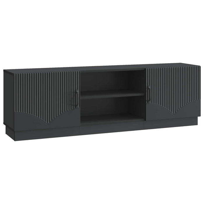 Cabinet TV Negru 150 x 31 x 47 cm Lemn prelucrat - WALTI WALTI