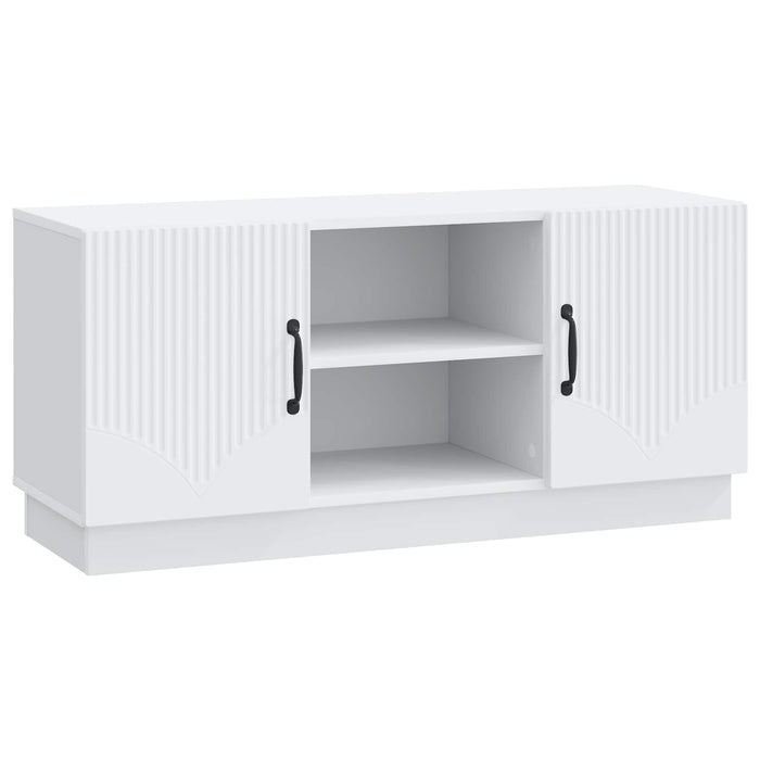 Cabinet TV Alb 102 x 34,5 x 47 cm Lemn prelucrat - WALTI WALTI