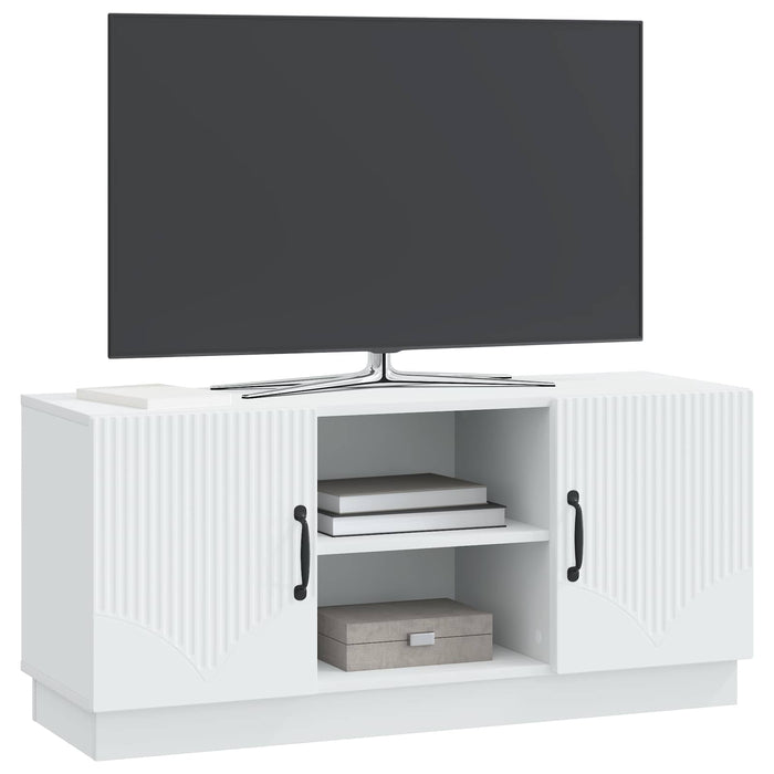 Cabinet TV Alb 102 x 34,5 x 47 cm Lemn prelucrat - WALTI WALTI