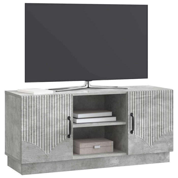 Cabinet TV Gri Beton 102 x 34,5 x 47 cm Lemn prelucrat - WALTI WALTI
