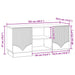 Cabinet TV Stejar fumuriu 102 x 34,5 x 47 cm Lemn prelucrat - WALTI WALTI