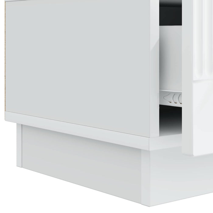 Cabinet TV cu sertar Alb 147 x 34,5 x 27 cm Lemn prelucrat - WALTI WALTI