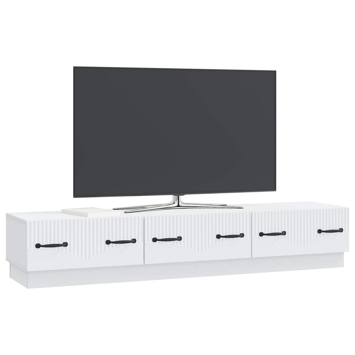 Cabinet TV cu sertar Alb 147 x 34,5 x 27 cm Lemn prelucrat - WALTI WALTI