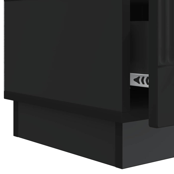 Cabinet TV cu sertar Negru 147 x 34,5 x 27 cm Lemn prelucrat - WALTI WALTI