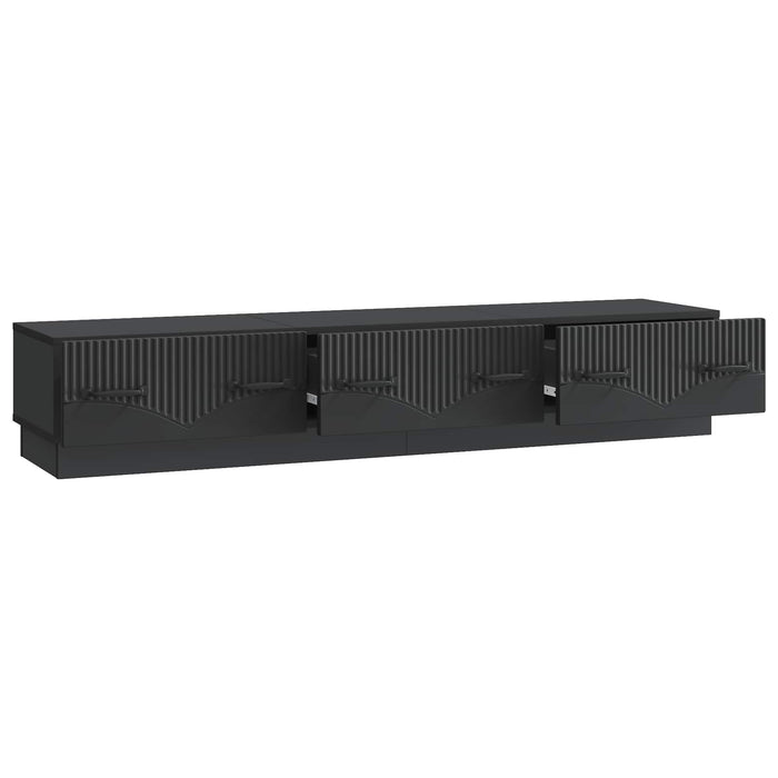 Cabinet TV cu sertar Negru 147 x 34,5 x 27 cm Lemn prelucrat - WALTI WALTI