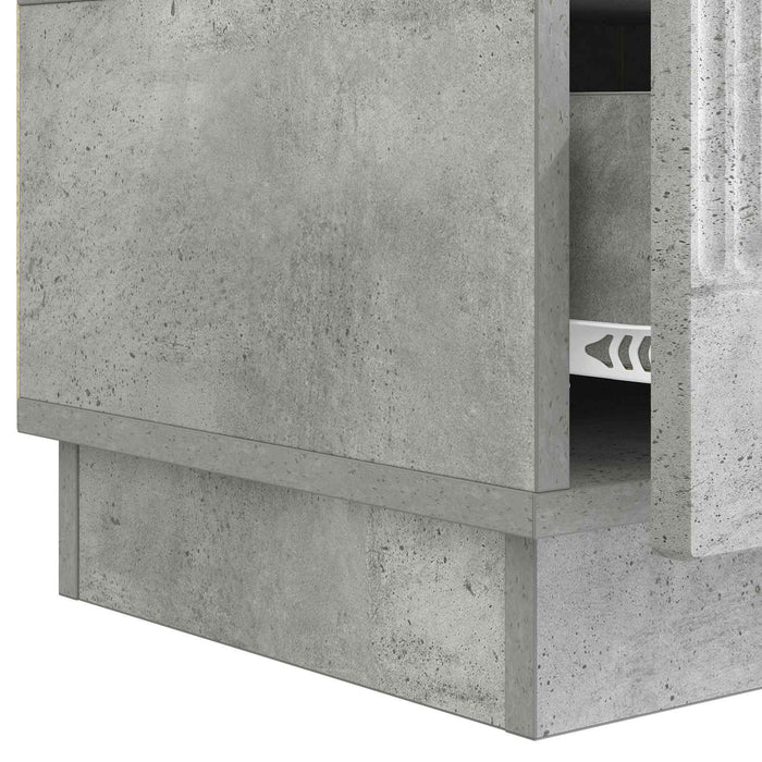 Cabinet TV Gri Beton 147 x 34,5 x 27 cm Lemn prelucrat - WALTI WALTI