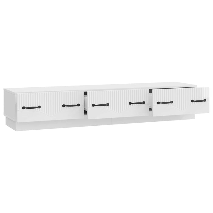 Cabinet TV Alb foarte lucios 147 x 34,5 x 27 cm Lemn prelucrat - WALTI WALTI