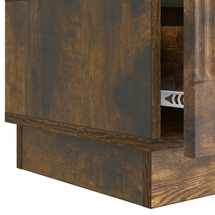 Cabinet TV Stejar fumuriu 147 x 34,5 x 27 cm Lemn prelucrat - WALTI WALTI
