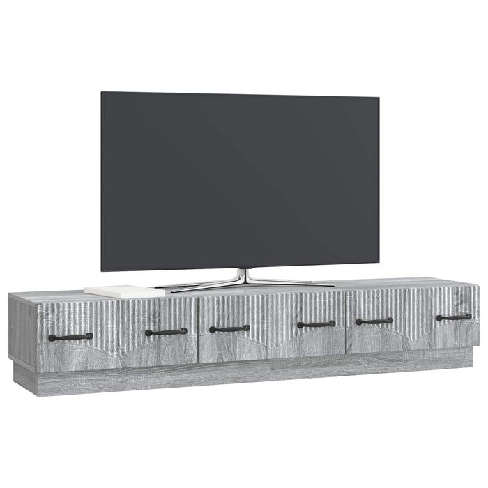Cabinet TV Sonoma gri 147 x 34,5 x 27 cm Lemn prelucrat - WALTI WALTI