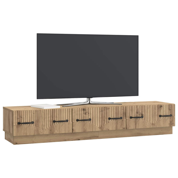Cabinet TV Stejar Artizanal 147 x 34,5 x 27 cm Lemn prelucrat - WALTI WALTI