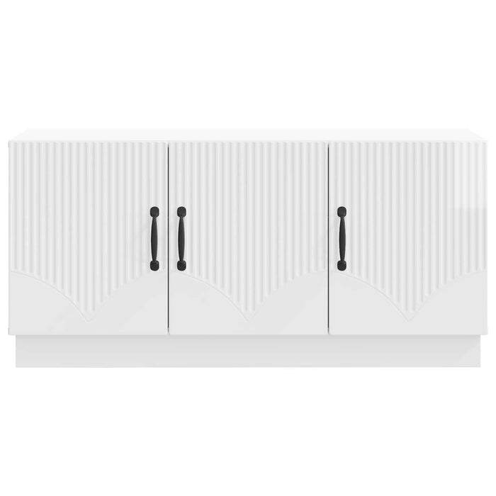 Cabinet TV Alb foarte lucios 99 x 34,5 x 47 cm Lemn prelucrat - WALTI WALTI