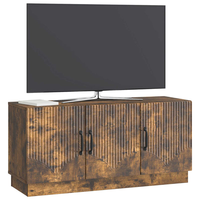 Cabinet TV Stejar fumuriu 99 x 34,5 x 47 cm Lemn prelucrat - WALTI WALTI