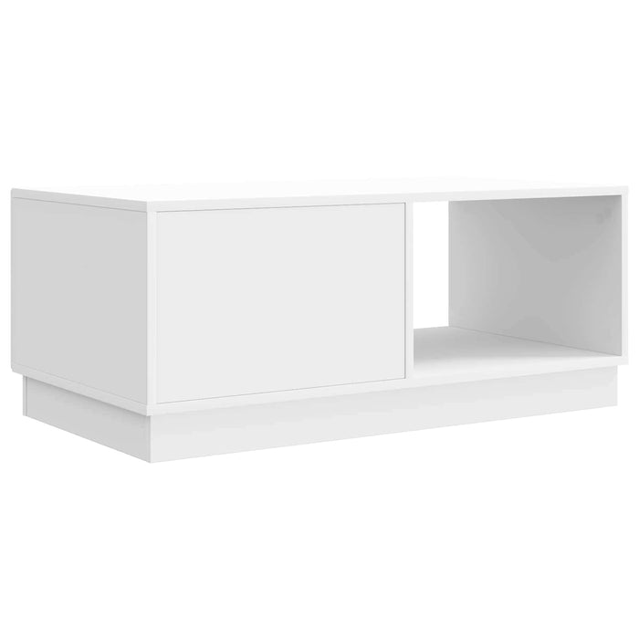 Masă de cafea Alb foarte lucios 90 x 50 x 37 cm Lemn prelucrat - WALTI WALTI