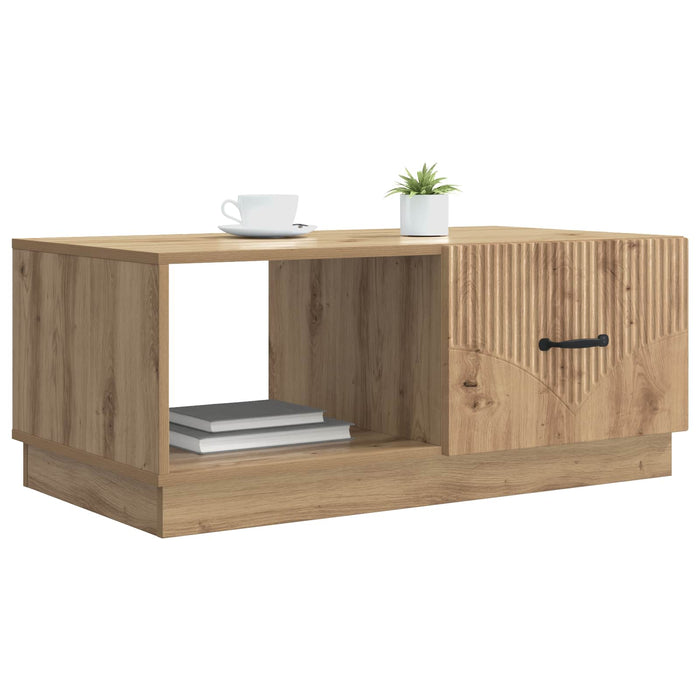 Masă de cafea Stejar Artizanal 90 x 50 x 37 cm Lemn prelucrat - WALTI WALTI
