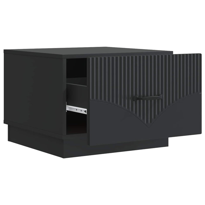 Masă de cafea cu sertar Negru 49 x 50 x 37 cm Lemn prelucrat - WALTI WALTI