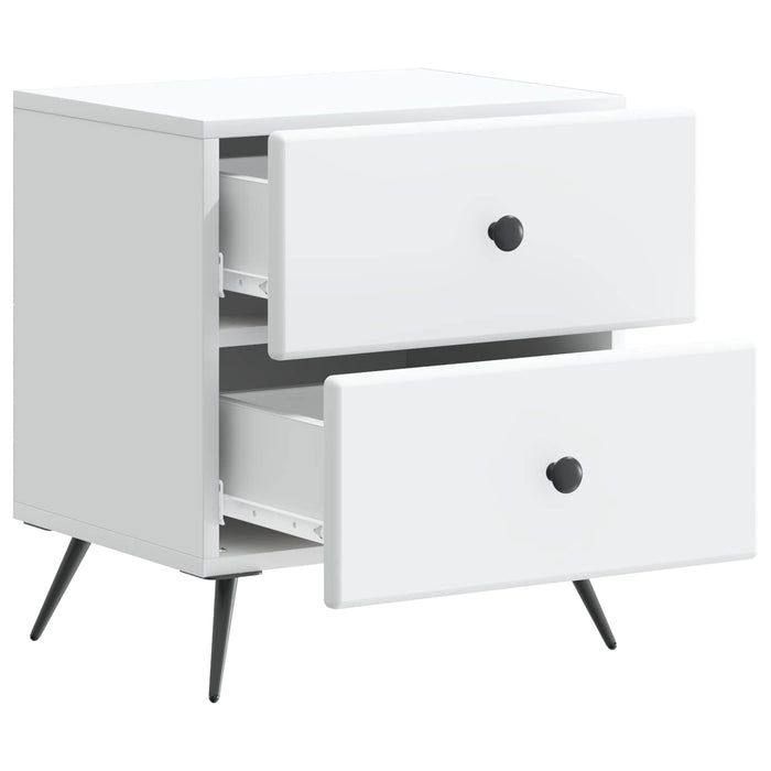 Dulap de noapte Alb 43 x 34,5 x 47,5 cm Lemn prelucrat - WALTI WALTI