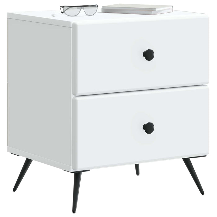 Dulap de noapte Alb 43 x 34,5 x 47,5 cm Lemn prelucrat - WALTI WALTI
