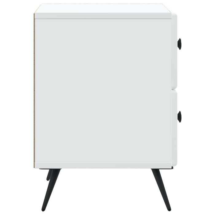 Dulap de noapte Alb 43 x 34,5 x 47,5 cm Lemn prelucrat - WALTI WALTI