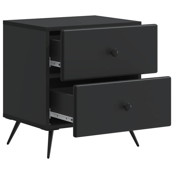 Dulap de noapte Negru 43 x 34,5 x 47,5 cm Lemn prelucrat - WALTI WALTI