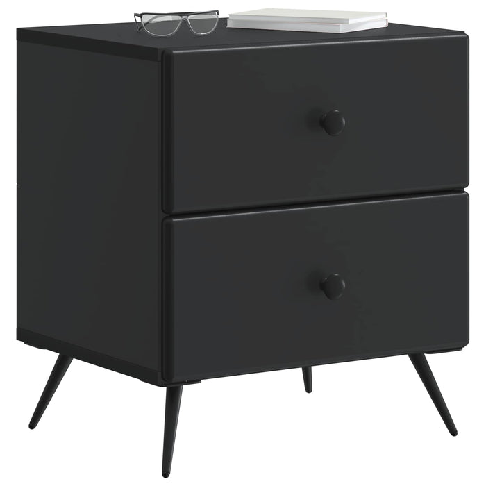 Dulap de noapte Negru 43 x 34,5 x 47,5 cm Lemn prelucrat - WALTI WALTI