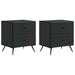 Dulap de noapte 2 pcs Negru 43 x 34,5 x 47,5 cm Lemn prelucrat - WALTI WALTI