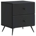 Dulap de noapte 2 pcs Negru 43 x 34,5 x 47,5 cm Lemn prelucrat - WALTI WALTI