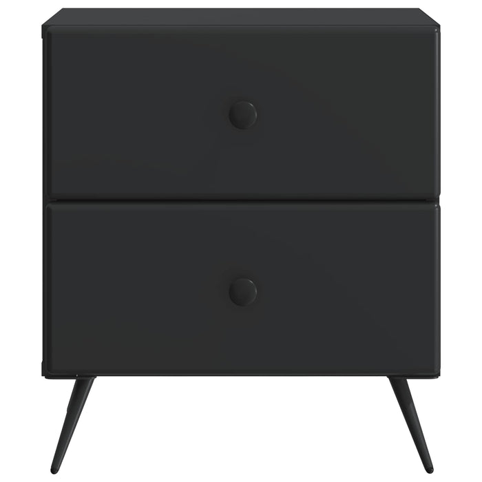 Dulap de noapte 2 pcs Negru 43 x 34,5 x 47,5 cm Lemn prelucrat - WALTI WALTI