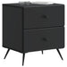 Dulap de noapte 2 pcs Negru 43 x 34,5 x 47,5 cm Lemn prelucrat - WALTI WALTI