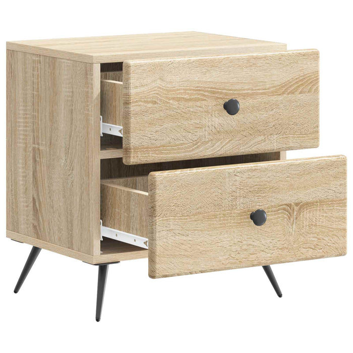 Dulap de noapte 2 pcs Stejar Sonoma 43 x 34,5 x 47,5 cm - WALTI WALTI