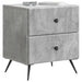 Dulap de noapte Gri Beton 43 x 34,5 x 47,5 cm Lemn prelucrat - WALTI WALTI