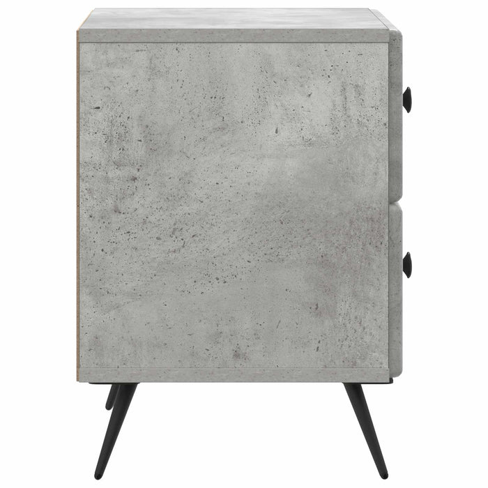 Dulap de noapte Gri Beton 43 x 34,5 x 47,5 cm Lemn prelucrat - WALTI WALTI