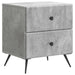 Dulap de noapte cu sertar 2 pcs Gri Beton 43 x 34,5 x 47,5 cm - WALTI WALTI