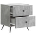 Dulap de noapte cu sertar 2 pcs Gri Beton 43 x 34,5 x 47,5 cm - WALTI WALTI