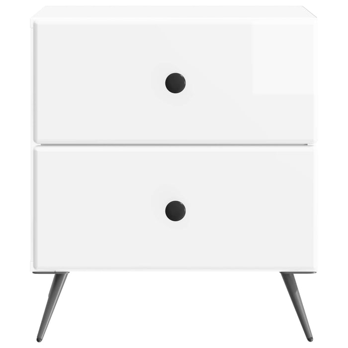 Dulap de noapte cu sertar Alb foarte lucios 43 x 34,5 x 47,5 cm - WALTI WALTI