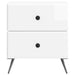 Dulap de noapte cu sertar Alb foarte lucios 43 x 34,5 x 47,5 cm - WALTI WALTI