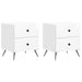 Dulap de noapte 2 pcs Alb foarte lucios 43 x 34,5 x 47,5 cm - WALTI WALTI