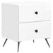 Dulap de noapte 2 pcs Alb foarte lucios 43 x 34,5 x 47,5 cm - WALTI WALTI